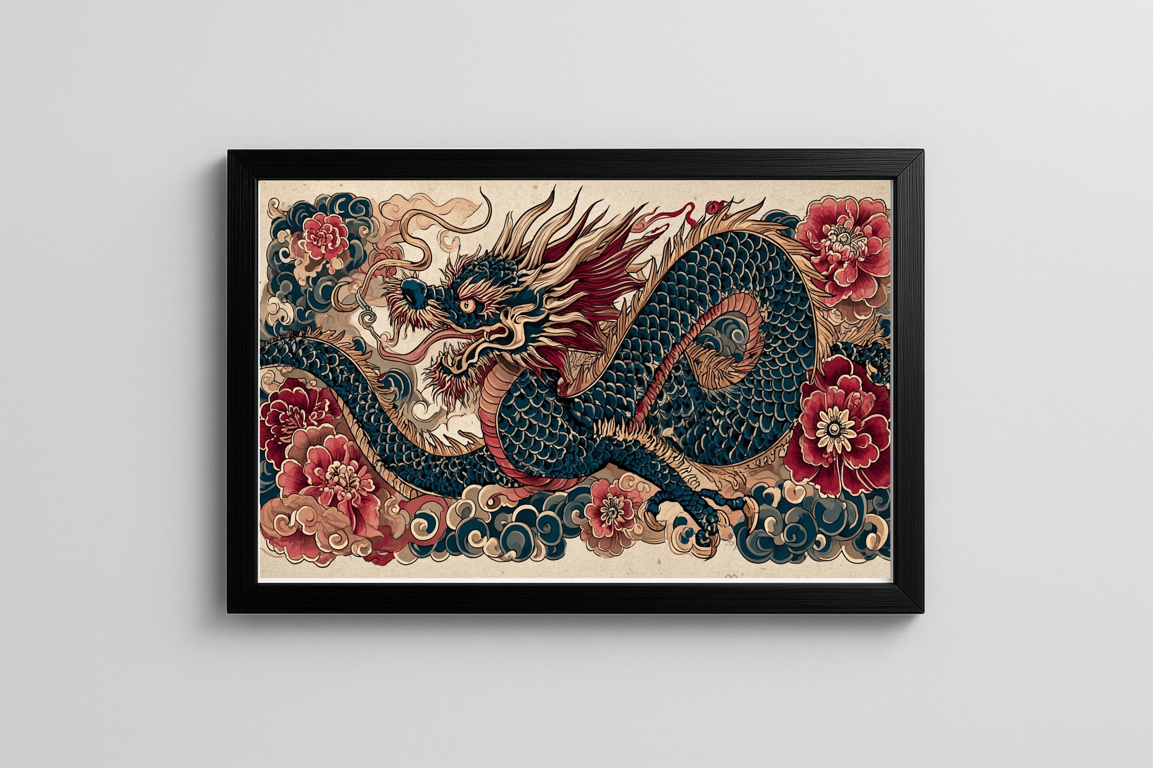 Небесният дракон: Японска картина за стена